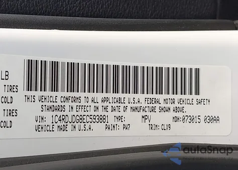 2014 Dodge Durango Limited from USA, damaged, VIN 1C4RDJDG8EC593881